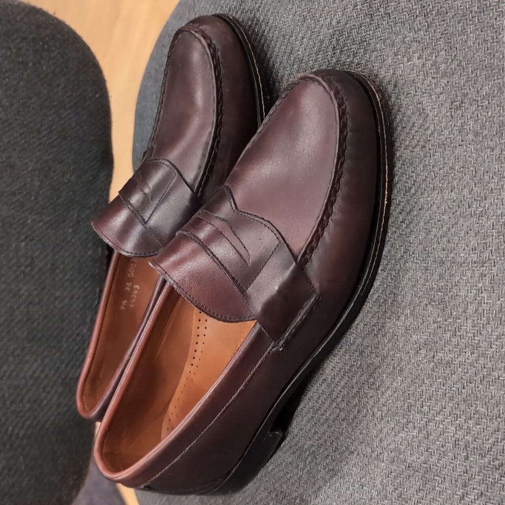 Allen Edmonds Dark Burgundy Leather Penny Loafers